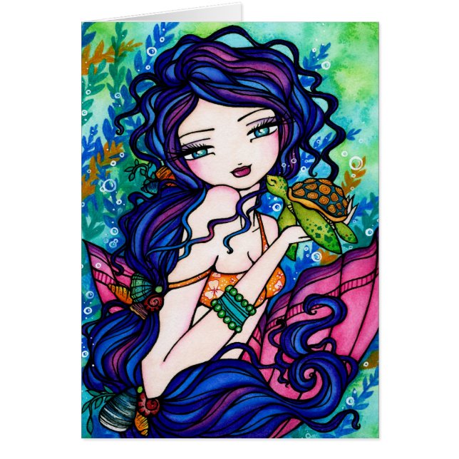 Sköldpadda för fe "för Sherriella" Hälsningskort (Framsidan)