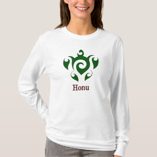 Sköldpadda för hav för Swirly hawaiibogrönt T-shirt