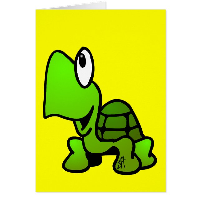 Sköldpadda Hälsningskort (Framsidan)