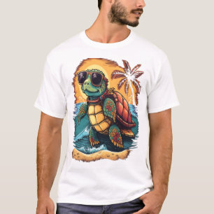 Sköldpadda Hawaiianska Havssköldpaddor Hawaii Trop T Shirt
