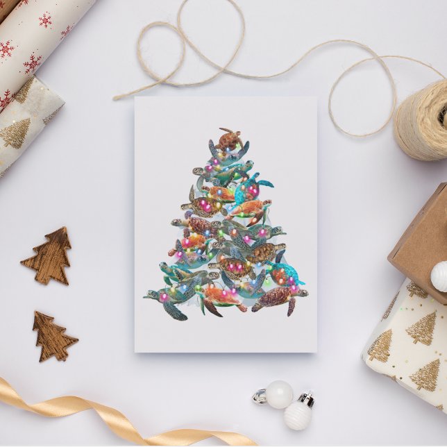 Sköldpadda julgran ornament julgran toppar kort (Skapare uppladdad)