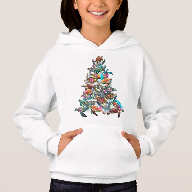 Sköldpadda julgran ornament Xmas trädtopp T Shirt (Framsida)