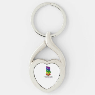 Sköldpadda Kopiera Kopiera Kopiera Kopiera Kopiera Twisted Heart Silverfärgad Nyckelring
