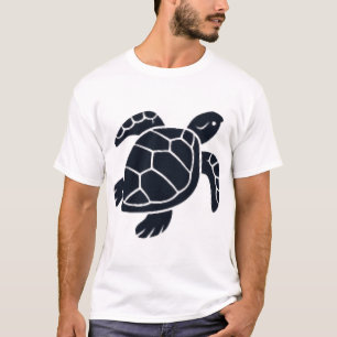 Sköldpadda Logo Emblem Rödohrad Sköldpadda Kopiera T Shirt