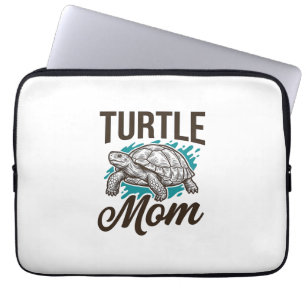 Sköldpadda Mamma Vintage Gravyr Vektor Design_1 Laptop Fodral
