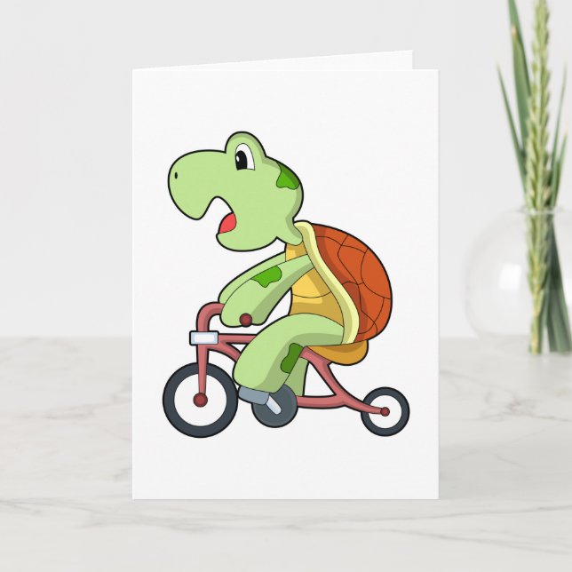 Sköldpadda med cykel kort (Framsida)