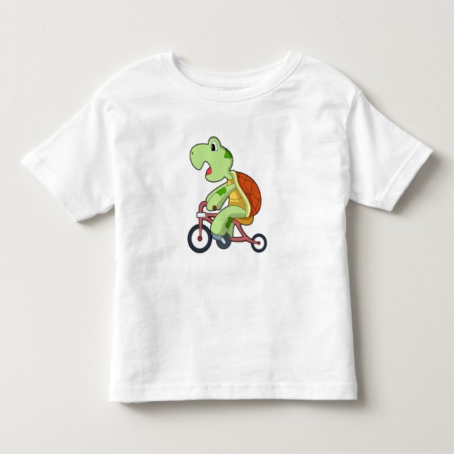 Sköldpadda med cykel t shirt (Framsida)