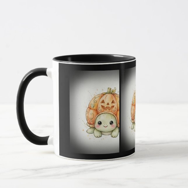 Sköldpadda med Jack-O'-Lantern-Skal Mugg (Vänster)