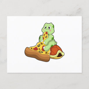 Sköldpadda med Pizza Vykort