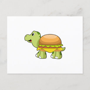 Sköldpadda med skal som hamburgare.PNG Vykort