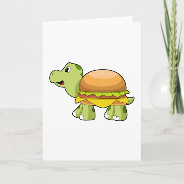 Sköldpadda med skal som hamburger.PNG Kort (Framsida)