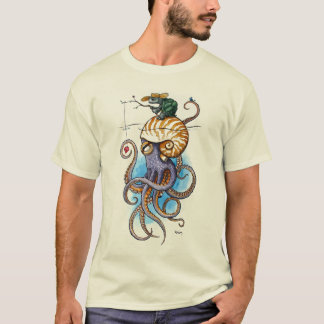 Sköldpadda och bläckfisk tee shirt