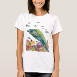 Sköldpadda och fiskar i havet t shirt
