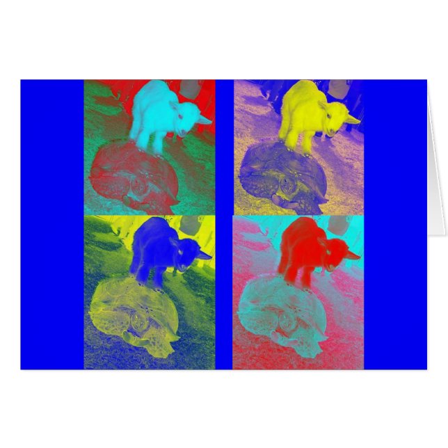 Sköldpadda och geten hälsningskort (Framsidan Horizontal)