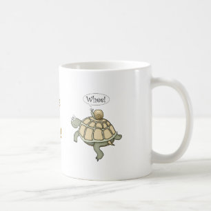 Sköldpadda och snigel.  Whee! Kaffemugg
