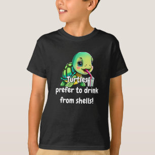 Sköldpadda Rolig Cool Unik Bästa Stylish för Barn T Shirt