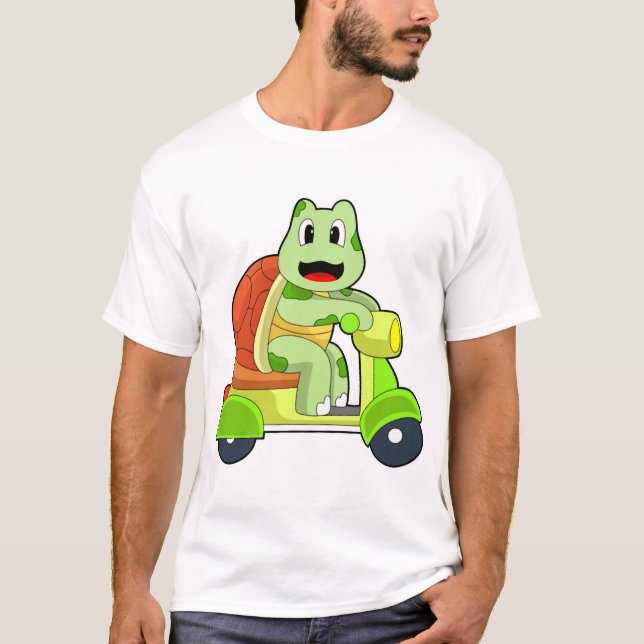 Sköldpadda Scooter T Shirt (Framsida)