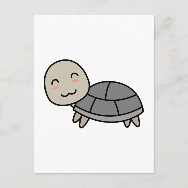 Sköldpadda seriefigur djur vykort (Framsida)