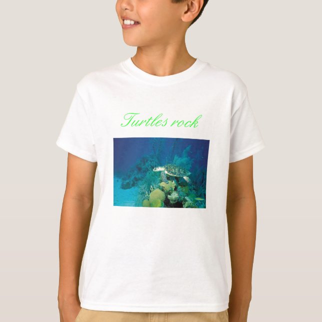 sköldpadda skräddarsy sköldpaddasten - t-shirt (Framsida)