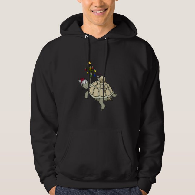 sköldpadda- & snigeljul sweatshirt med luva (Framsida)