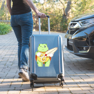 Sköldpadda som frisör med sax klistermärken