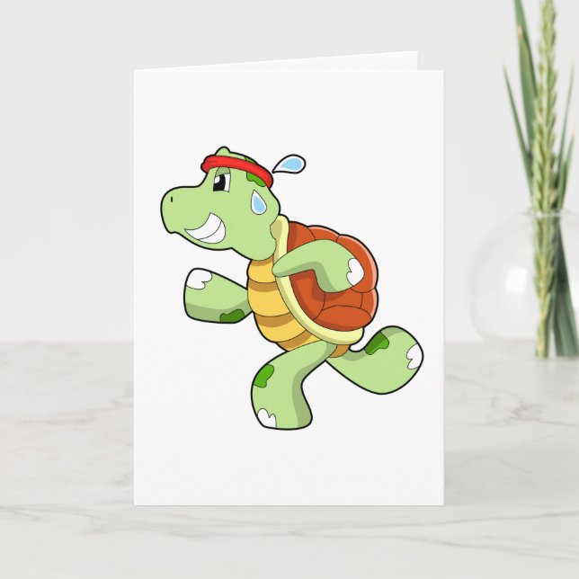 Sköldpadda som löpare kort (Framsida)