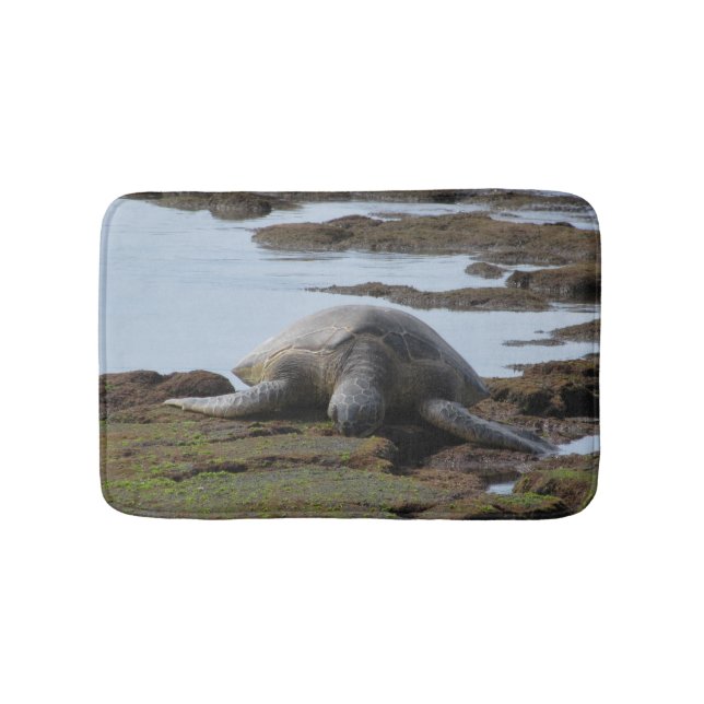 Sköldpadda som vilar på stenarna badrumsmatta (Framsidan)