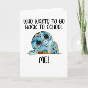 sköldpadda som vill åka till back to school kort