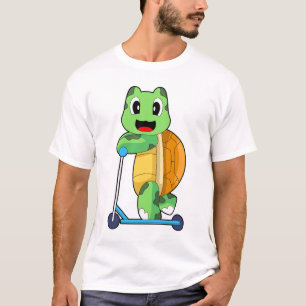 Sköldpadda sparkcykel t shirt