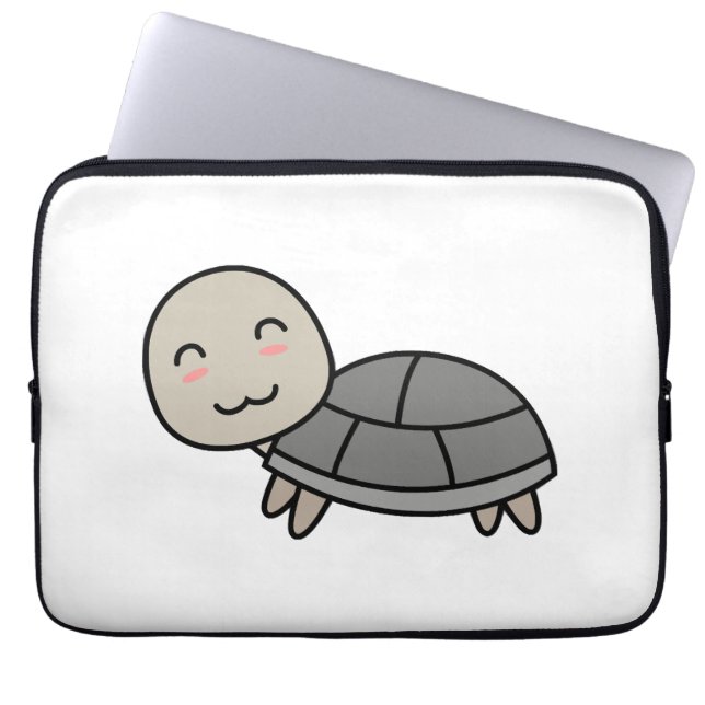 Sköldpadda tecknad djur laptop fodral (Framsidan)