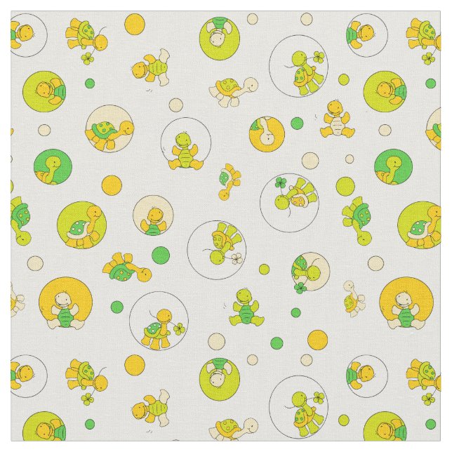 Sköldpadda Time Tyg (Närbild)