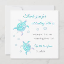 Sköldpadda Under Havet Personligt Tack