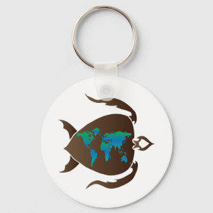 Sköldpadda-värld Nyckelring