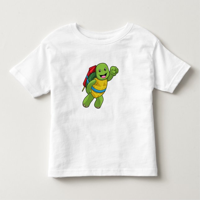 sköldpadda vid flygningen med Rocket T Shirt (Framsida)