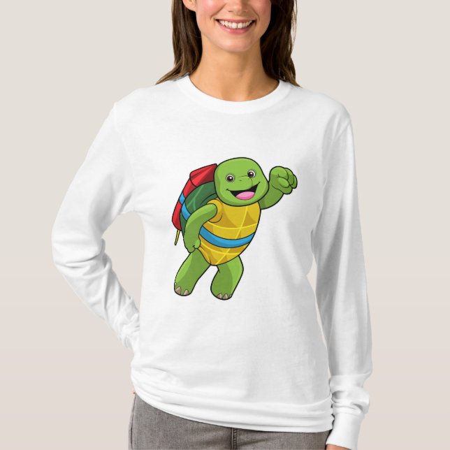 sköldpadda vid flygningen med Rocket T Shirt (Framsida)