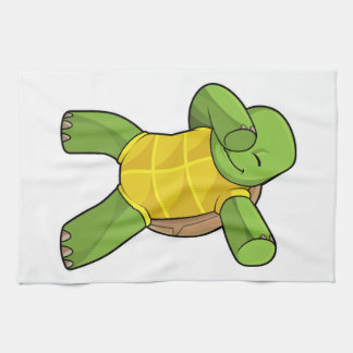 Sköldpadda Vid Hip Hop Dans Dab Kökshandduk