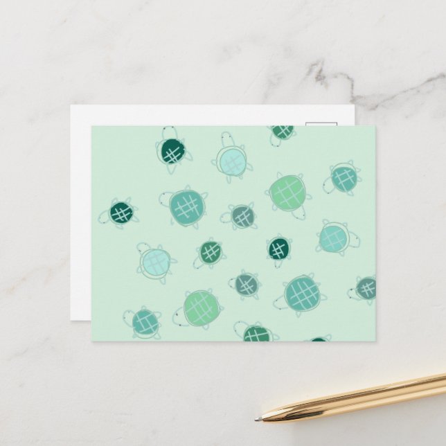 sköldpadda vykort (Fram/Back In Situ)