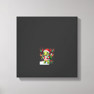 Sköldpadda Xmas Ljusslingor Ful Tomte Sköldpadda J Canvastryck