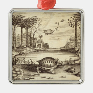 Sköldpaddaägg som kläcker, från "chinan som by julgransprydnad metall