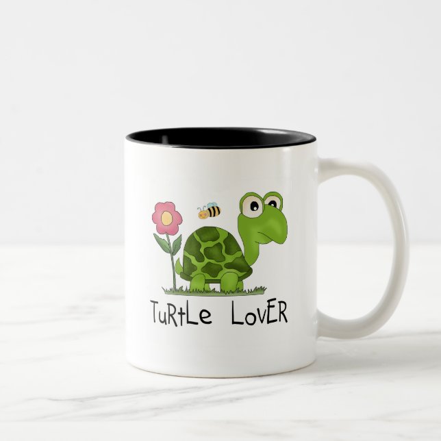 SköldpaddaälskareTshirts och gåvor Två-Tonad Mugg (Höger)