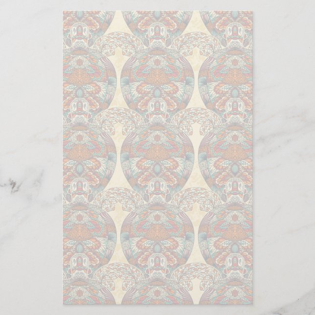 Sköldpaddablommönster Brevpapper (Framsida)