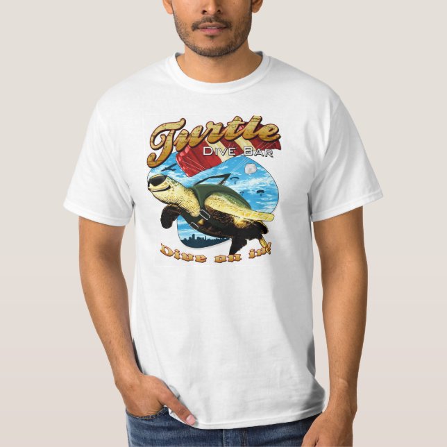 Sköldpaddadykpub T-shirt (Framsida)