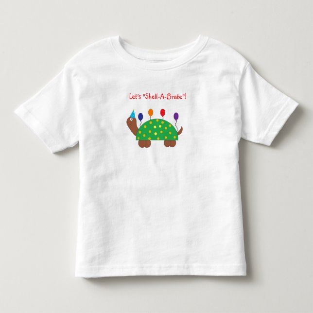 Sköldpaddafödelsedag Tee (Framsida)
