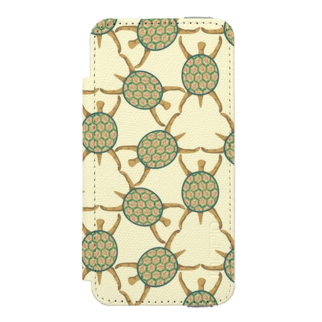 Sköldpaddamönster Incipio iPhone Wallet Skal (Folio Framsidan)