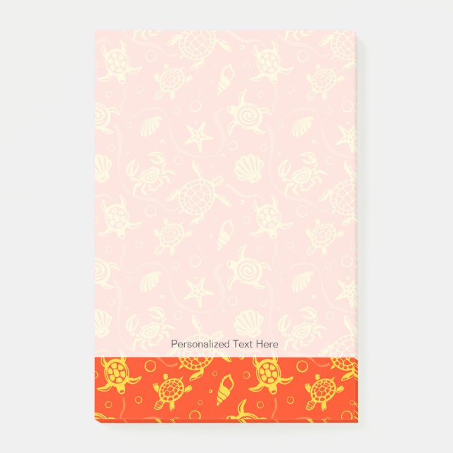 Sköldpaddamönster Post-it Block (Framsida)