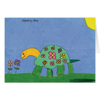 Sköldpaddan driver kortet hälsningskort