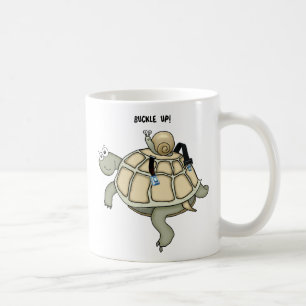 sköldpaddan och snigeln SPÄNNER FAST UPP muggen Kaffemugg