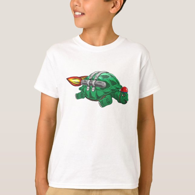 Sköldpaddans första jetpack-tur t shirt (Framsida)