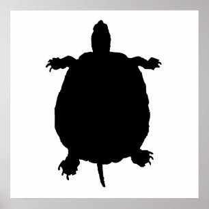 SköldpaddaSilhouette Poster