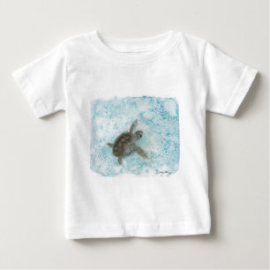 Sköldpaddavattenfärgmålning T-shirt